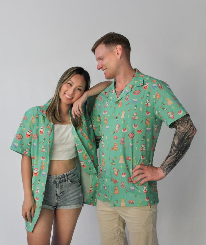 MERRY MINT GREEN FESTIVE SHIRT (ADULT UNISEX)