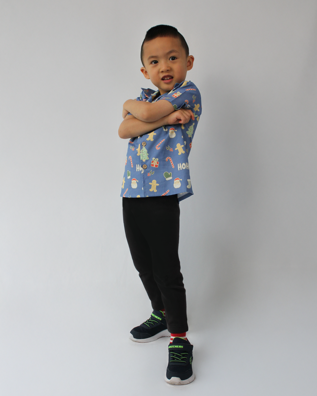 JOLLY BLUE FESTIVE SHIRT - KIDS