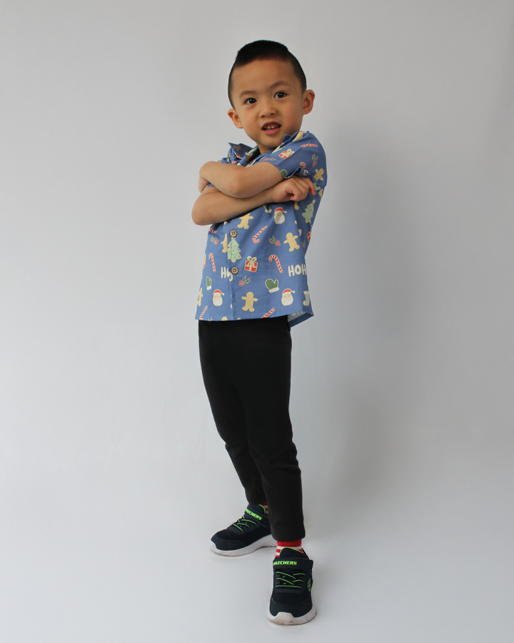 JOLLY BLUE FESTIVE SHIRT - KIDS